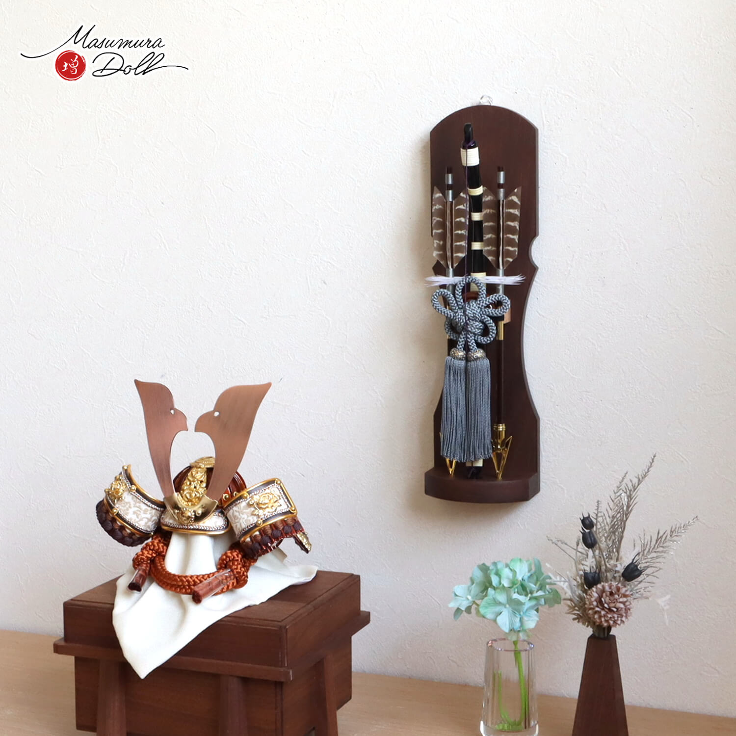 最新作【選べる2種類】 2way飾り 破魔弓 (白木、濃茶) 国鳥 天然キジ