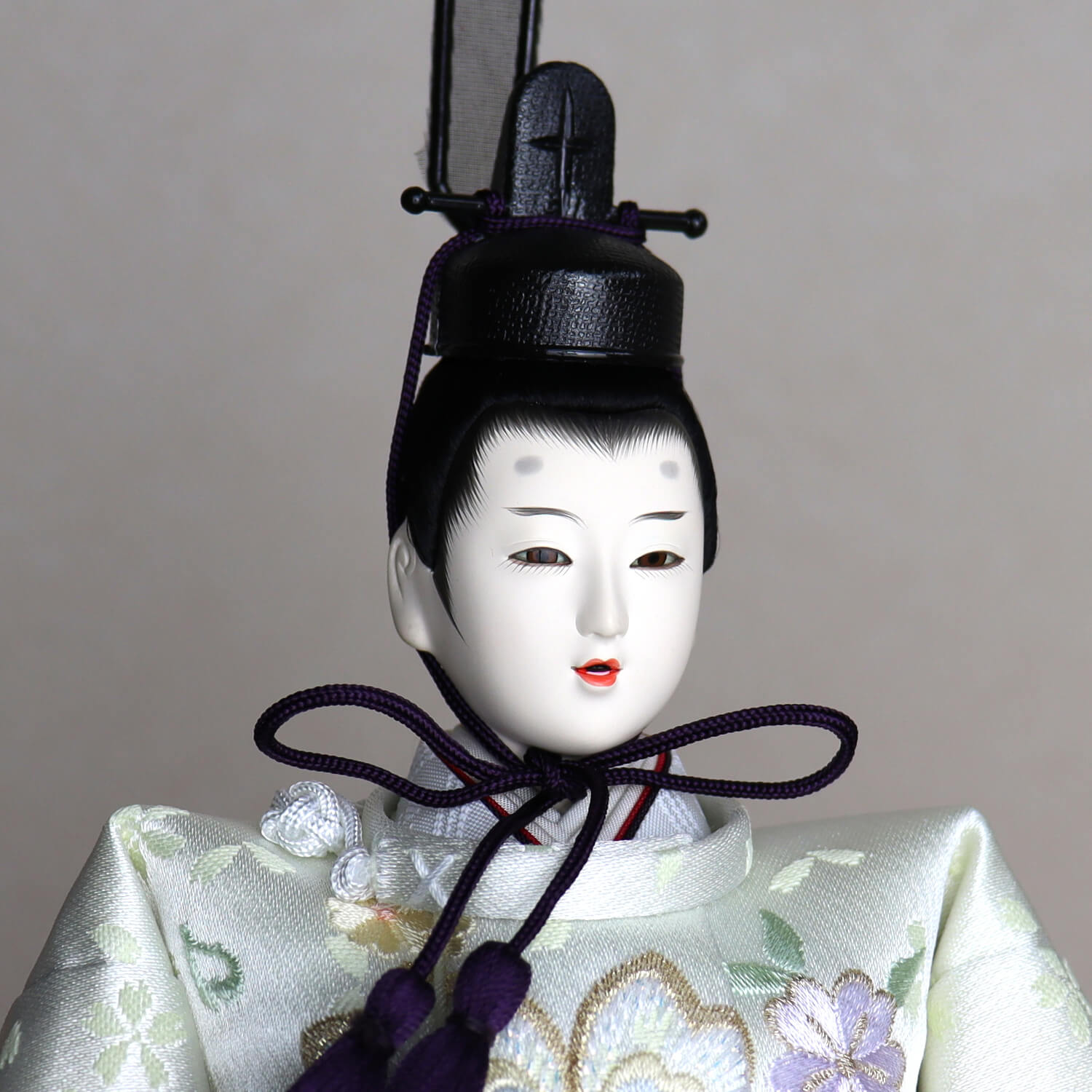 内閣総理大臣賞受賞作家 松宝作 三五親王 立雛 純白織物 雪輪に桜 本