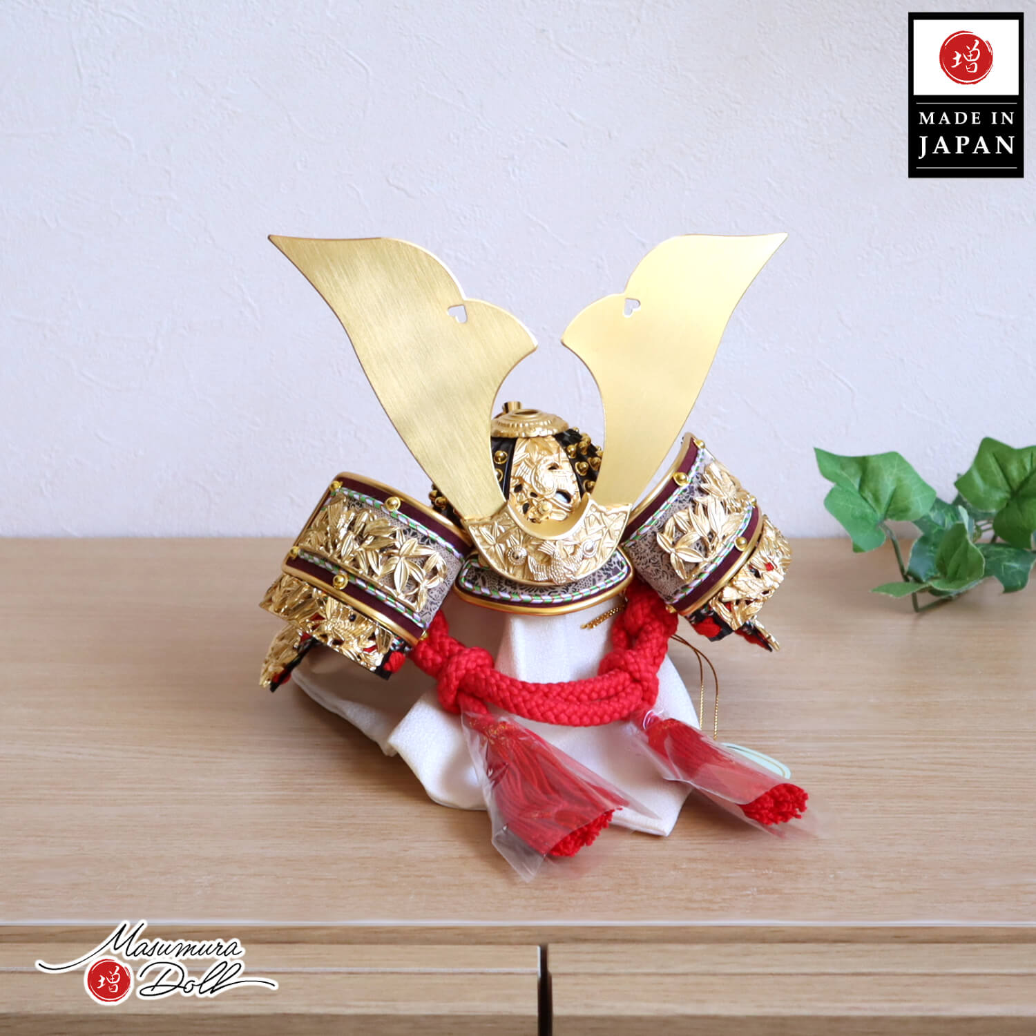 8号 国宝模写 竹に雀之金物 赤糸 黒小札 共吹返し 月-tsuki- 円形