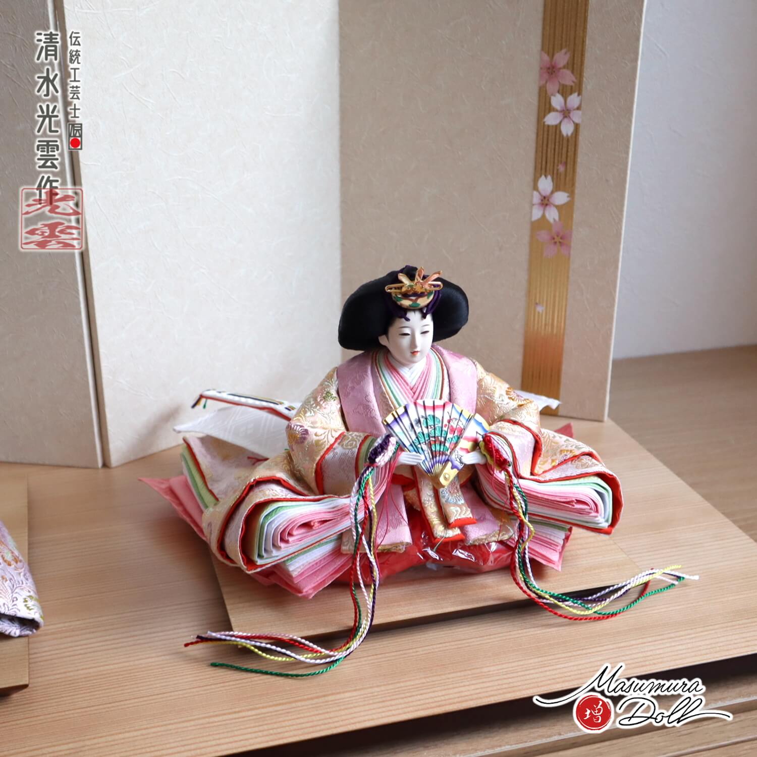 最新作 伝統工芸士・清水光雲作 25号 芥子 正絹西陣織 宝相華紋様 金