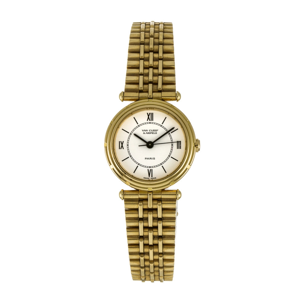 Van Cleef & Arpels Ladies 18K Yellow Gold Quartz Watch 16603