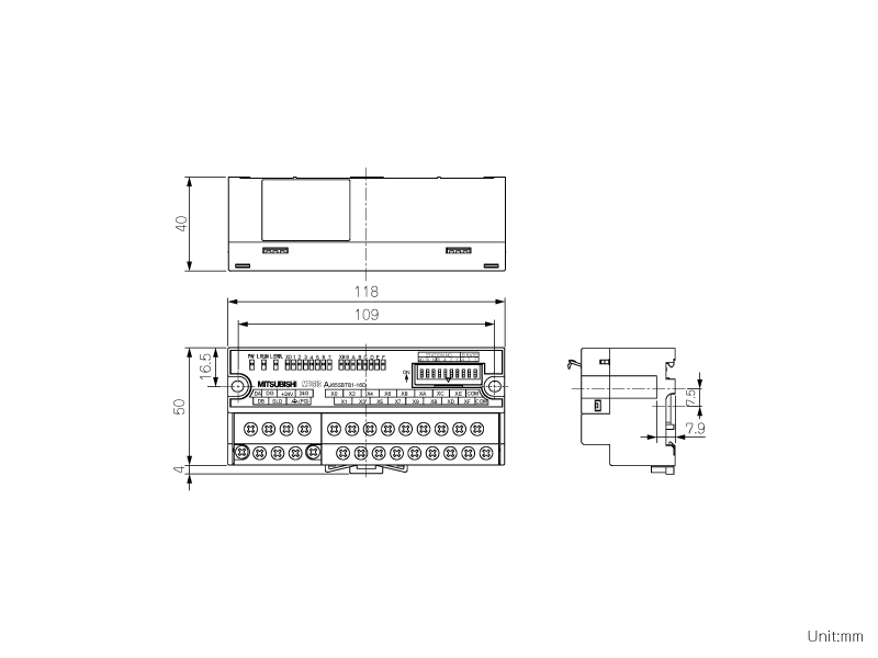 AJ65SBTB1-16D ダウンロード(外形図・CAD) ネットワーク関連製品