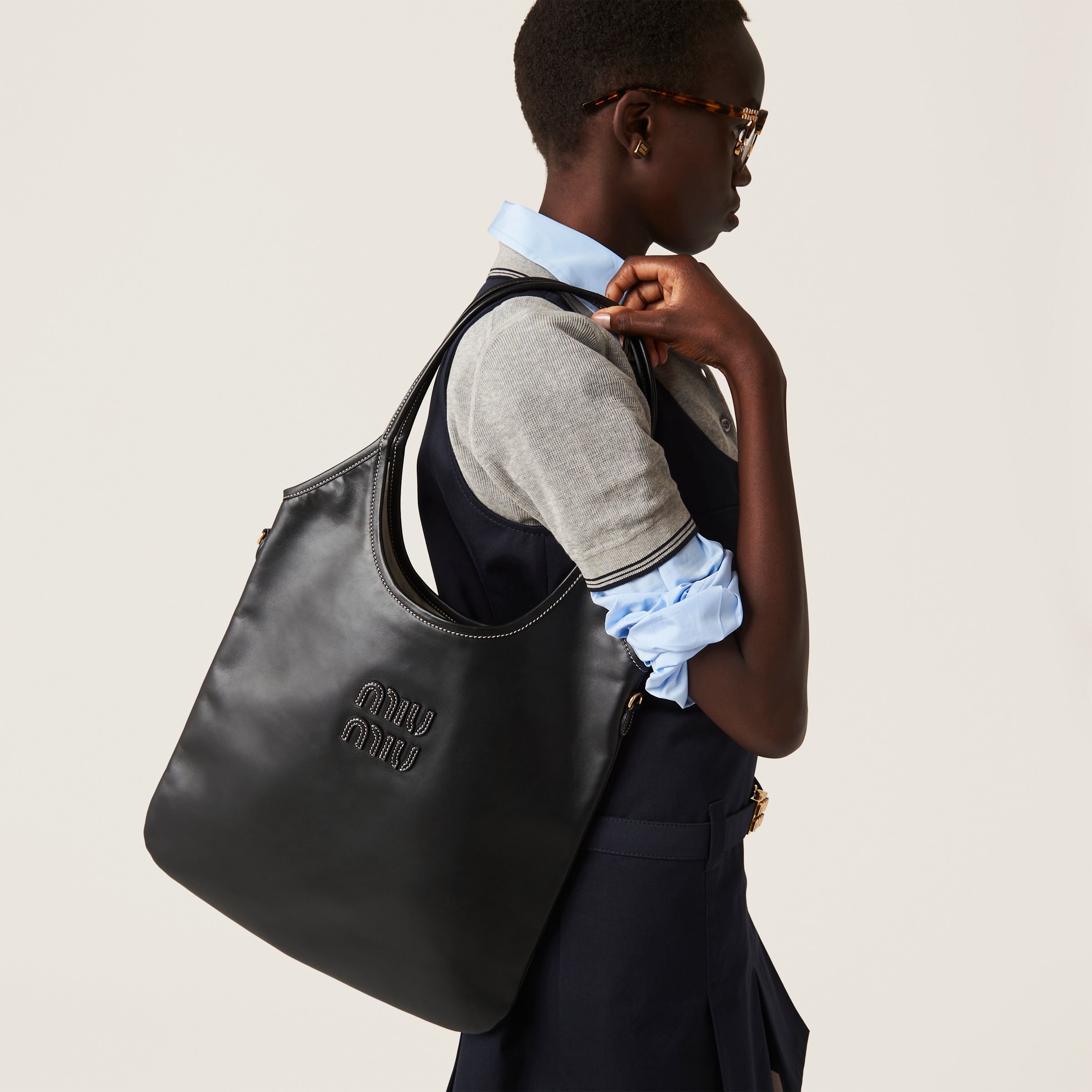 Leather Designer Tote Bags For Women | Miu Miu