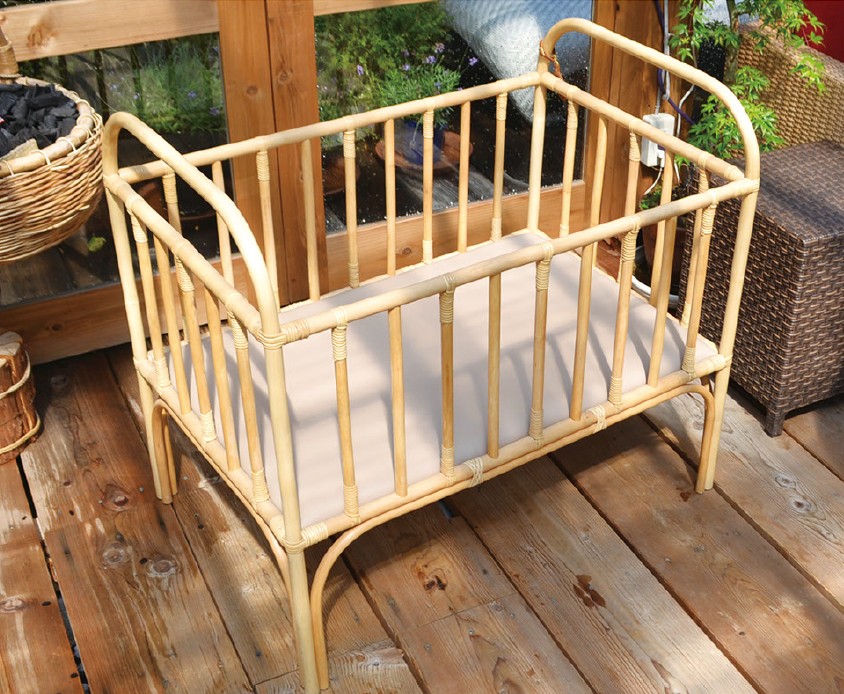 ベビーベッド｜BA-018｜ラタンベビーベッド・籐ベビーベッド｜ 籐家具