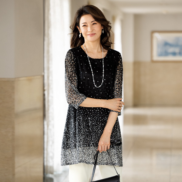 総レースチュニックブラウス | 京都通販ミセスのファッション館・本店