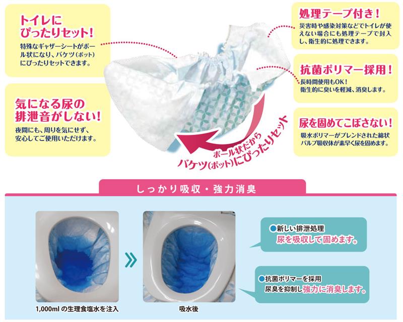 株式会社水上 / ポータブルトイレシート 30枚入り