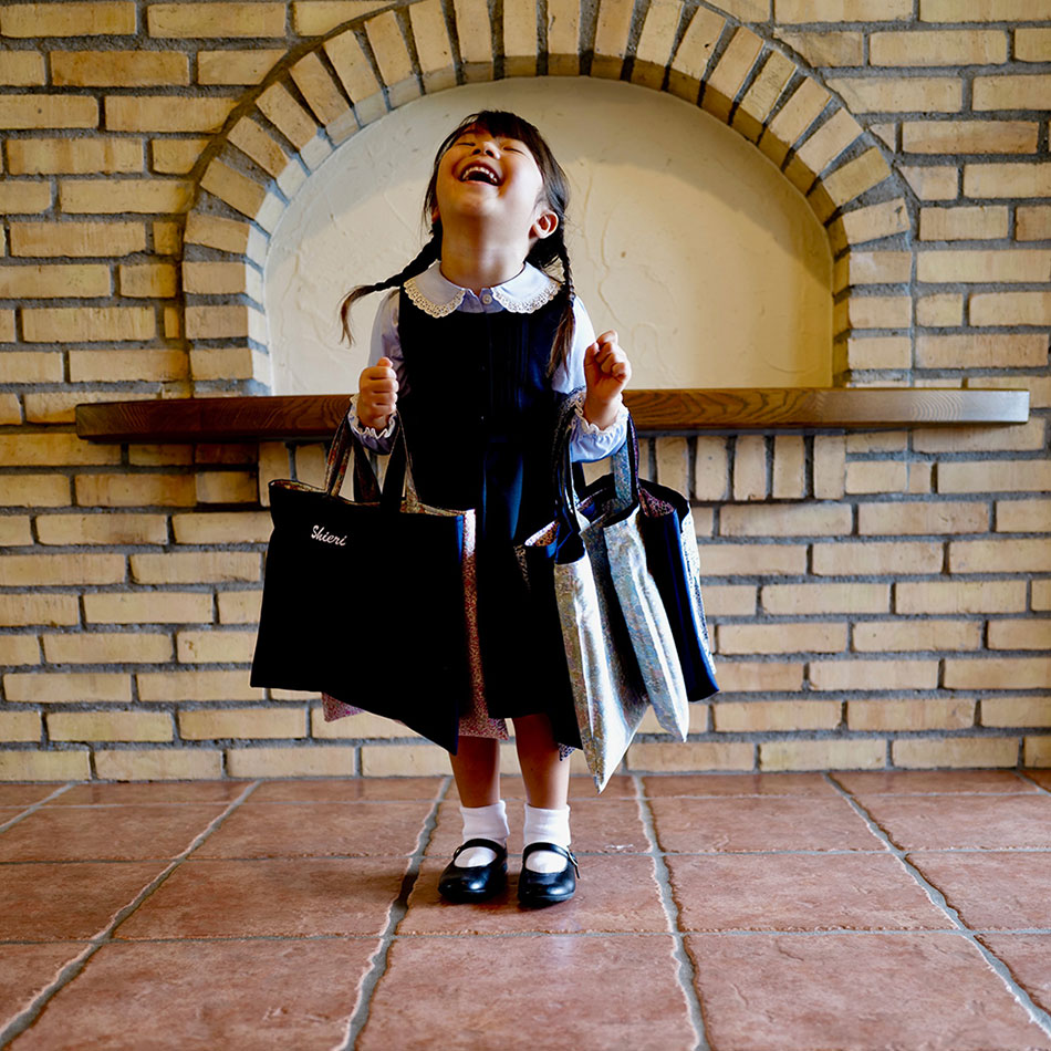 レッスンバッグMIAM-MIAM 名入れ、男の子、女の子用、ロザリオケース