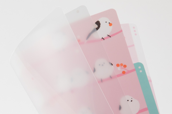 クリアファイル｜3ポケットクリアホルダー＜A4＞ シマエナガ柄