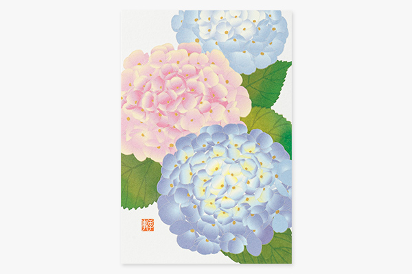 ハガキ/ポストカード｜紙シリーズ｜ポストカード 紫陽花柄 S3(80024006