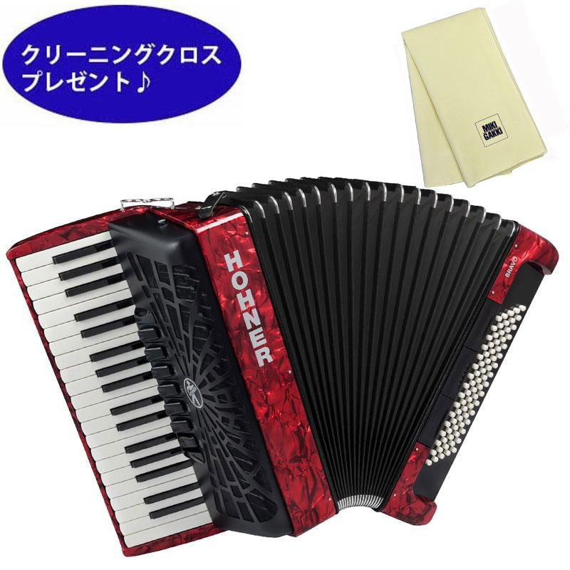 HOHNER Bravo III 80 RED ホーナー アコーディオン ピアノ式 37鍵盤