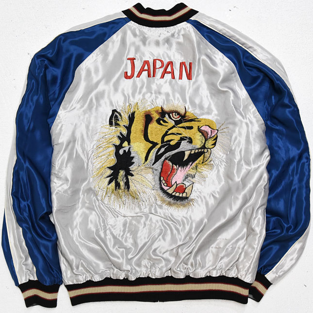 東洋スカジャン【DUELLING DRAGONS×TIGER HEAD】リバーシブルサテン