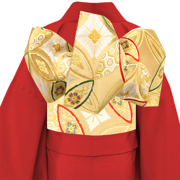 オンラインカタログ]志都香 西陣織 振袖用袋帯 金 成人式 正絹 七宝