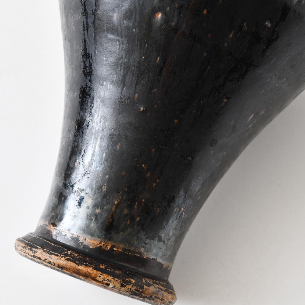 中国 磁州窯 黒釉 花瓶 ｜ みんげい おくむら （日本と世界の民芸）