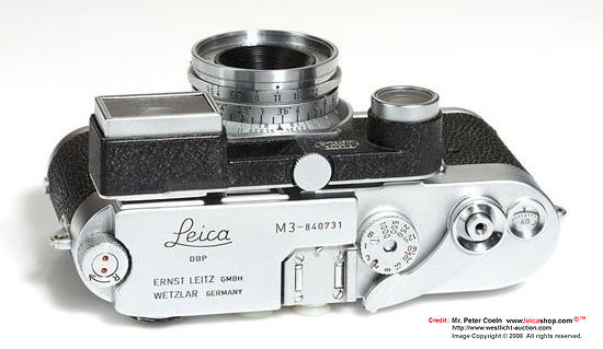 Early versions of Leica M3 double strokes Models with sequential