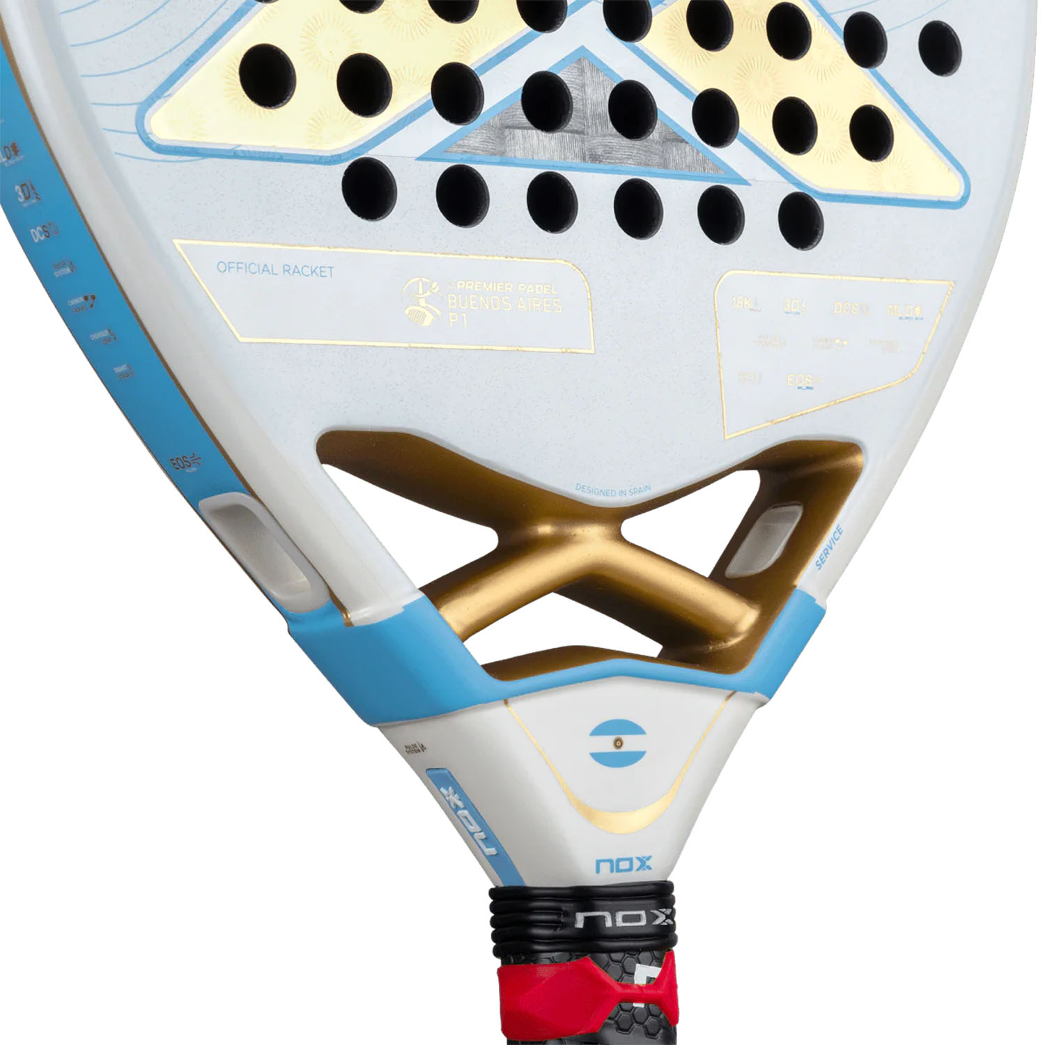 NOX AT10 Luxury Genius 18K Alum Buenos Aires Padel Racket White