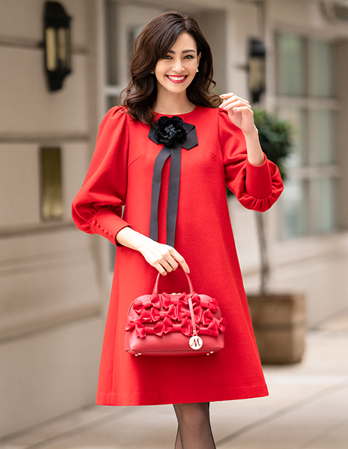 Tweed like Print One-piece | msgracy