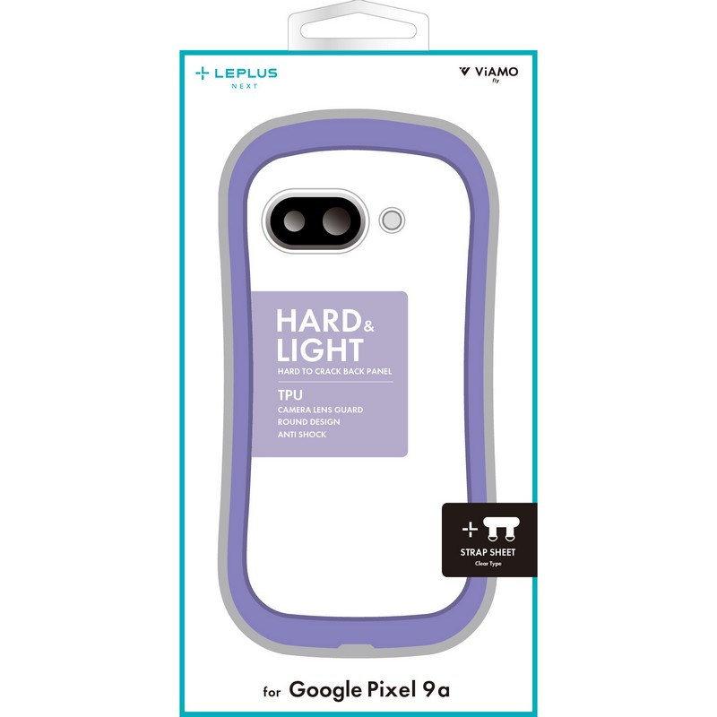 Google Pixel 9a 耐衝撃ハイブリッドケース 「ViAMO fly」 パープル