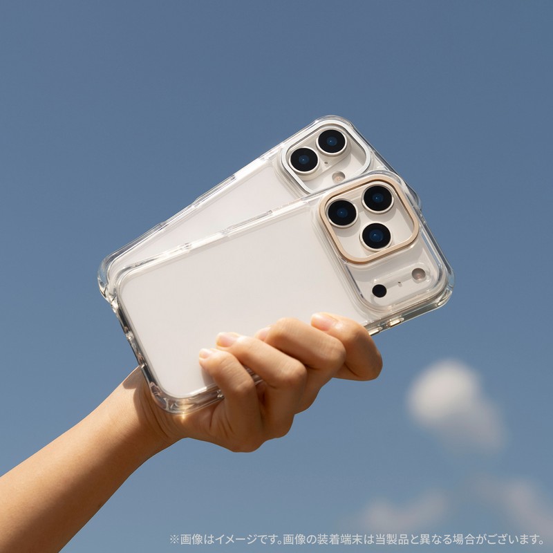 iPhone 17 カメラ保護ハイブリッドケース 「mycam」 シャンパン