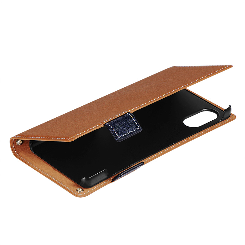 Xperia 5 V 薄型・軽量PUレザー手帳ケース 「Twoal W」 キャメル