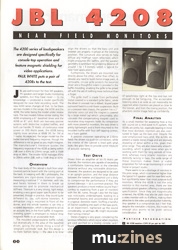 JBL 4208 Near Field Monitors (RM Jul 92)