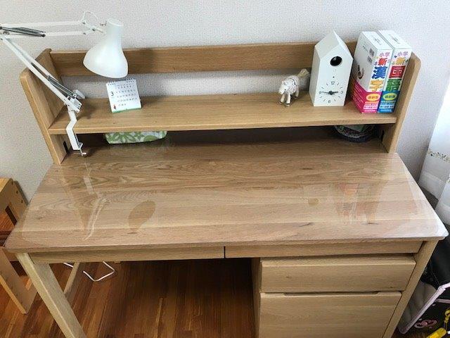 無印良品のデスク・勉強机用に透明マットをオーダー☆彡 | 透明