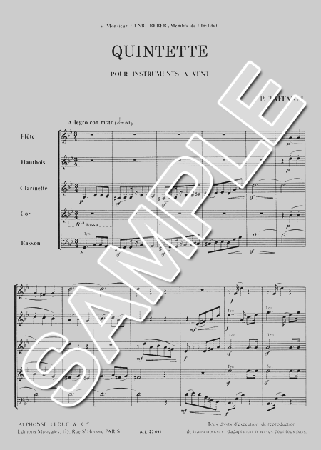 ムラマツフルート｜QUINTETTE,SCORE & PARTS: 楽譜