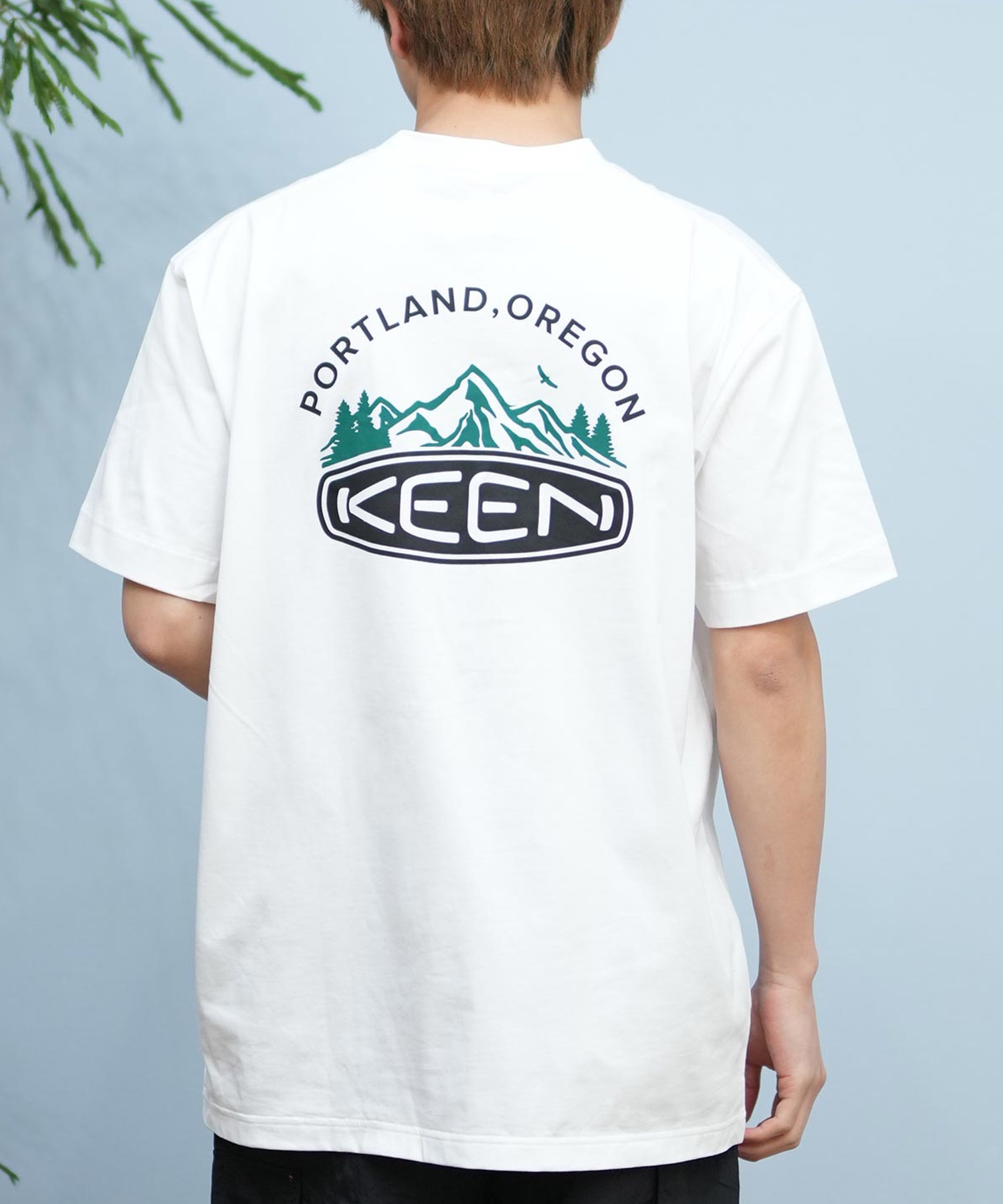 KEEN キーン 半袖 Tシャツ メンズ バックプリント 抗菌 消臭 接触冷感