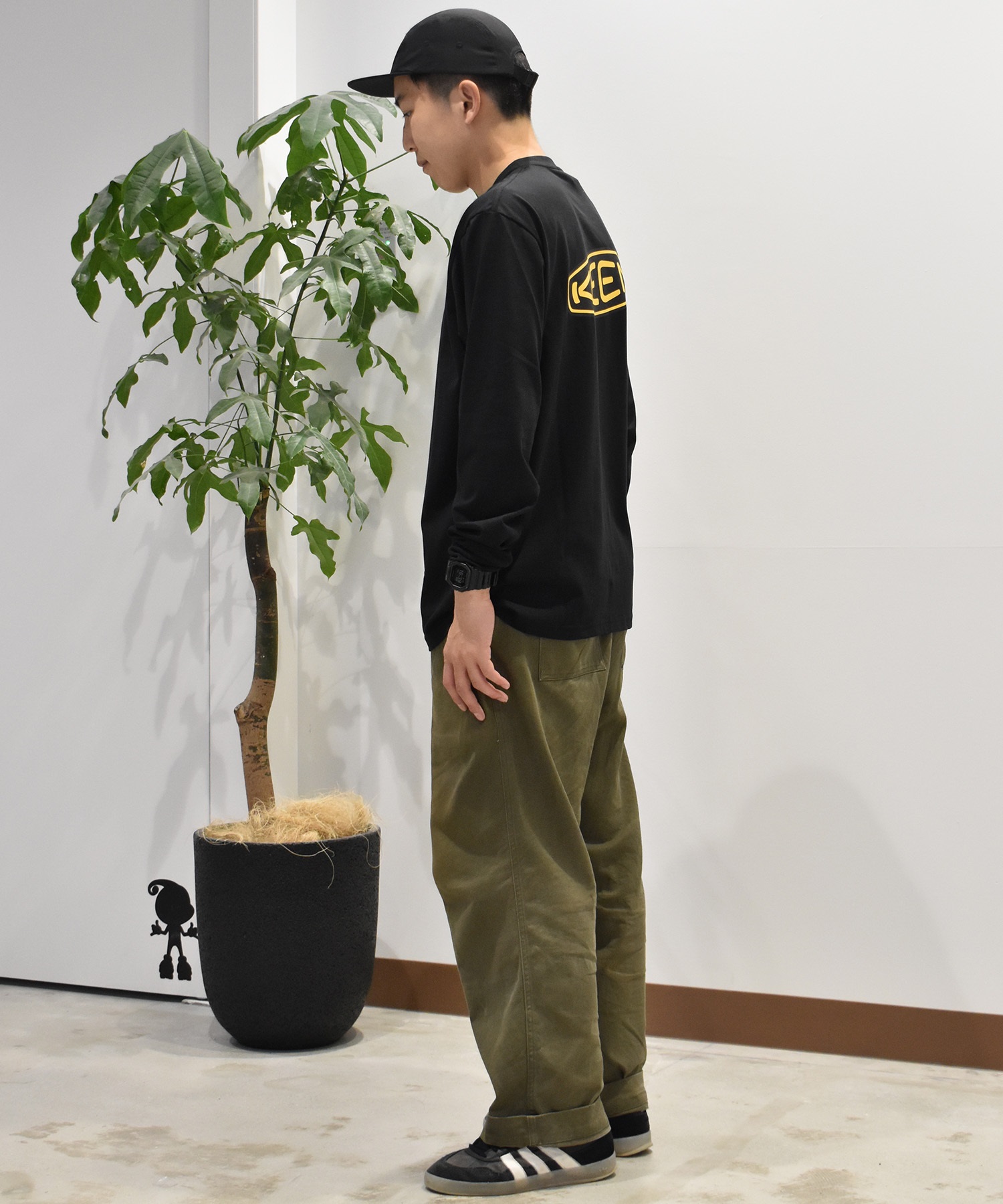 KEEN キーン 長袖 Tシャツ メンズ ロンT バックプリント 吸汗速乾