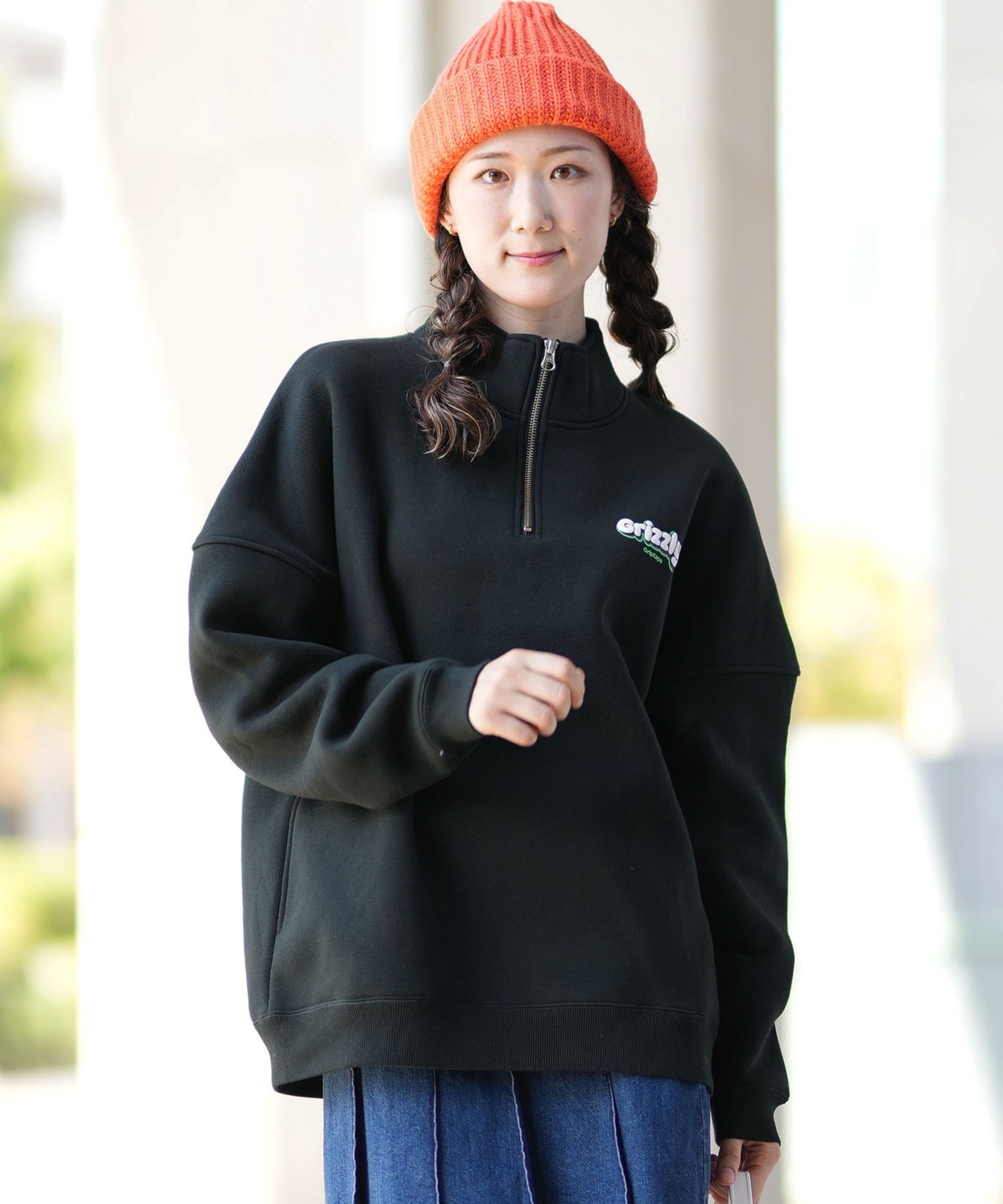 GRIZZLY グリズリー ハーフジップトレーナー レディース スウェット