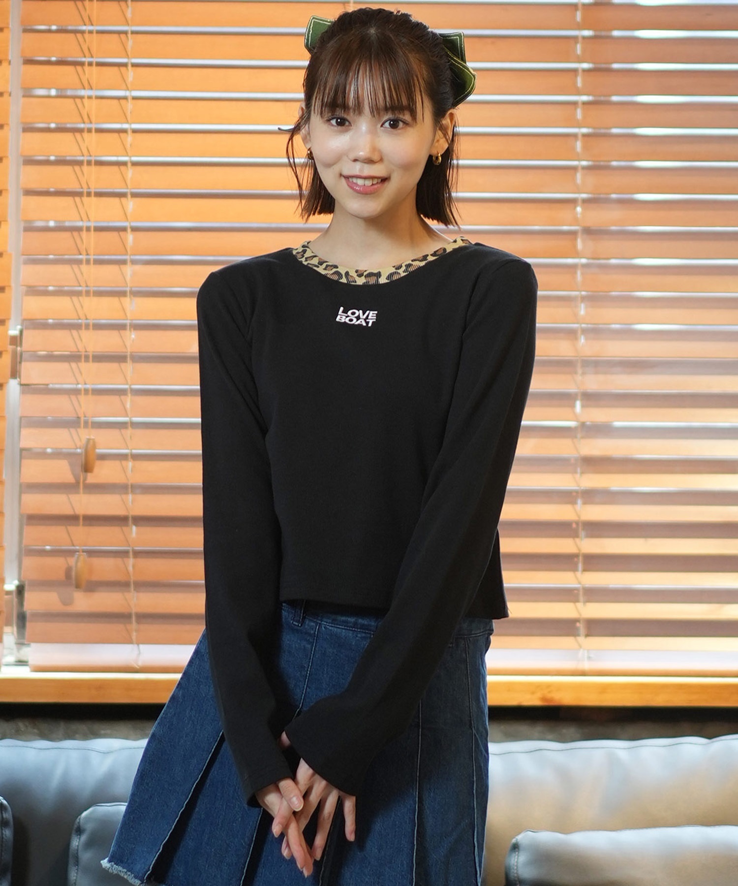 LOVE BOATラブボート 長袖 Tシャツ レディース ロンT ショート丈 ワン