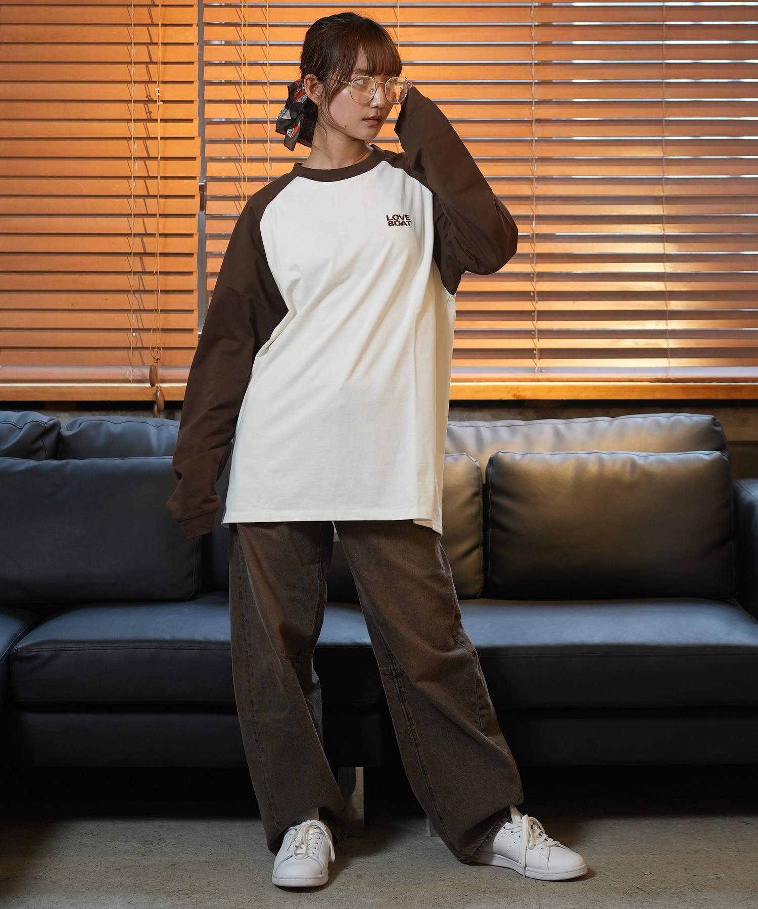 LOVE BOATラブボート 長袖 Tシャツ レディース ロンT ラグラン バック