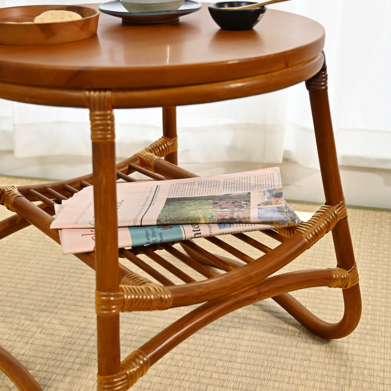 ラタン サイドテーブル 天然木 丸形 T250HRを激安で販売する京都の村田家具