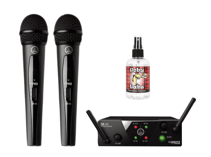 AKG WMS40 Mini Dual Handheld Vocal Set -US25 A/C + Free Mic