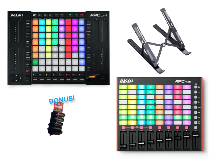 AKAI MIDI Pack Pro APC 64 and APC Mini MK2 + Compact Stand - Music