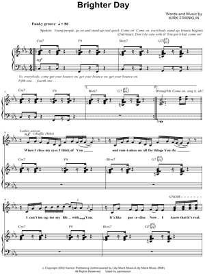 Kirk Franklin Choir Sheet Music Downloads from 
