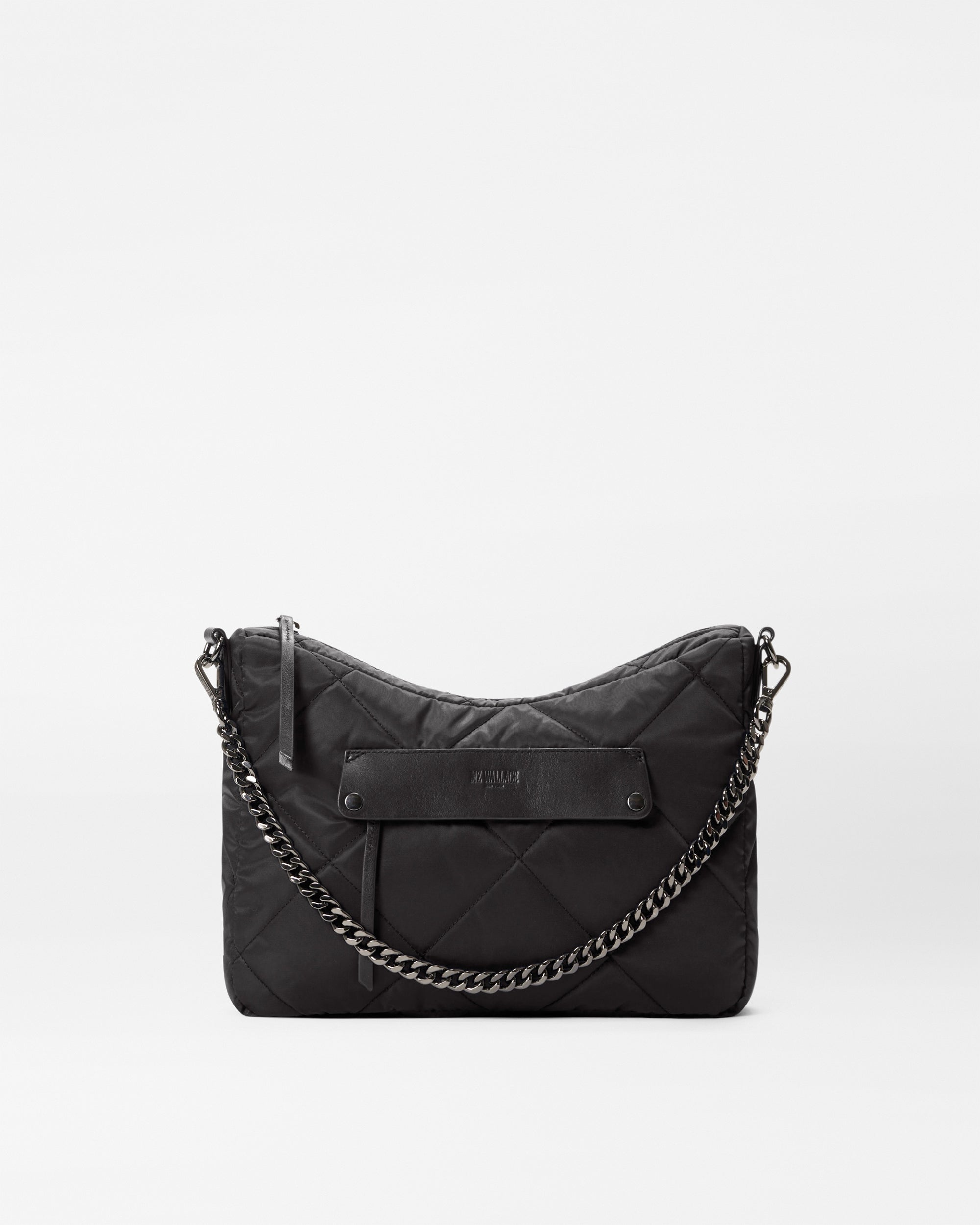 Madison Uptown Quilted Crossbody Bag in Black| MZ Wallace