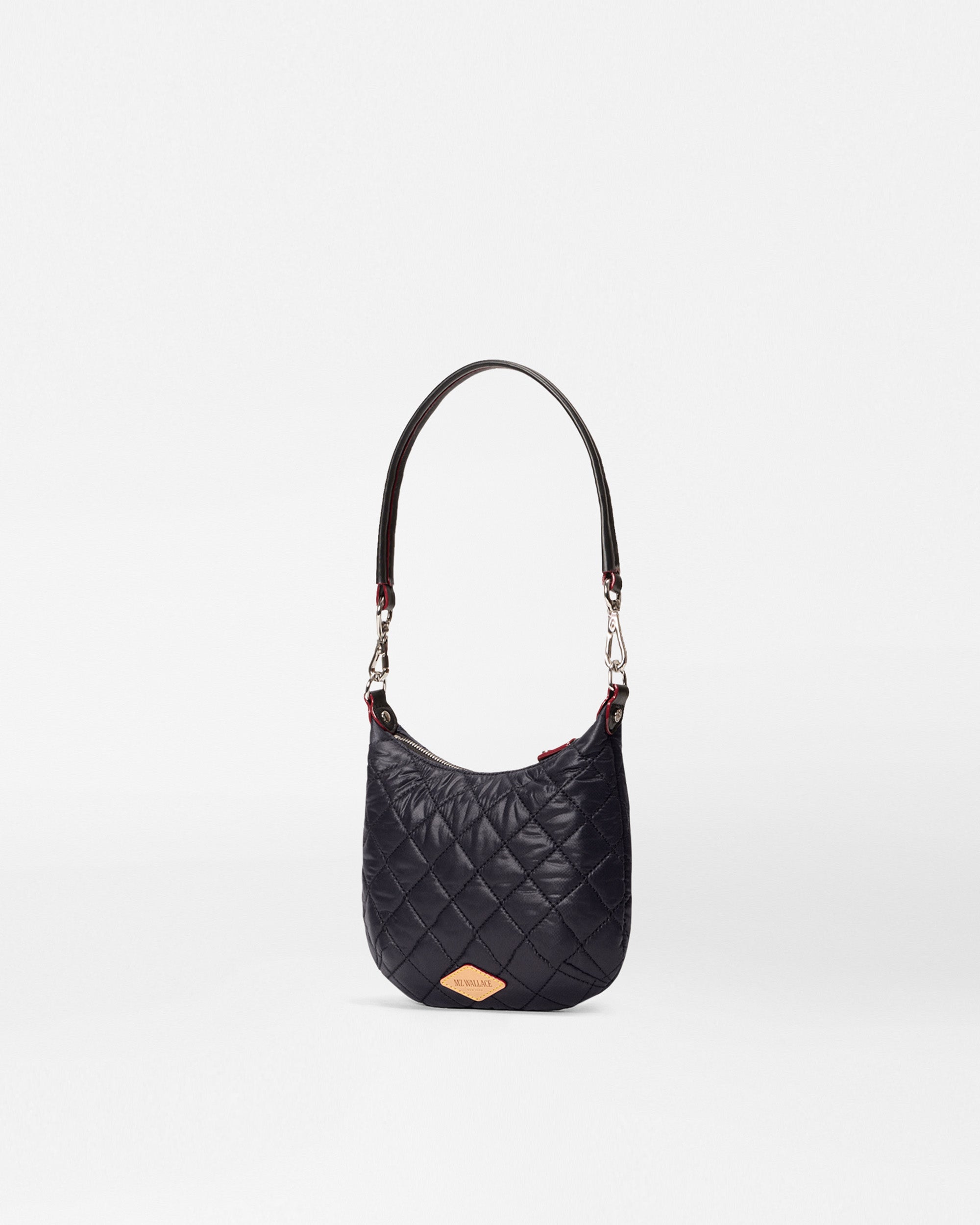 Mini Black Purse with Silver Chain | MZ Wallace