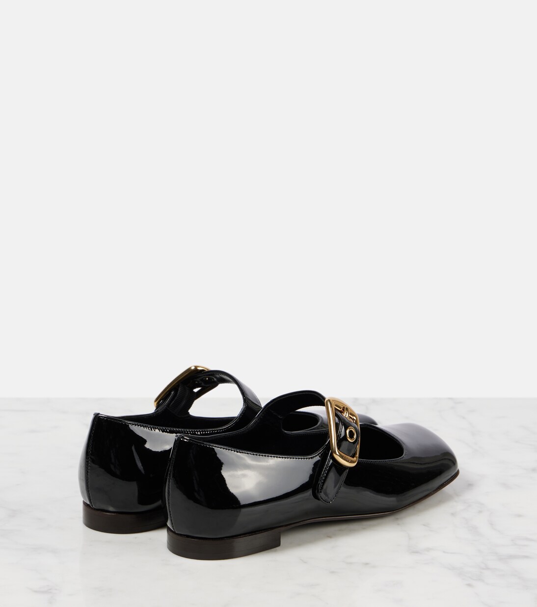 Polly patent leather Mary Jane flats in black - Chloe | Mytheresa