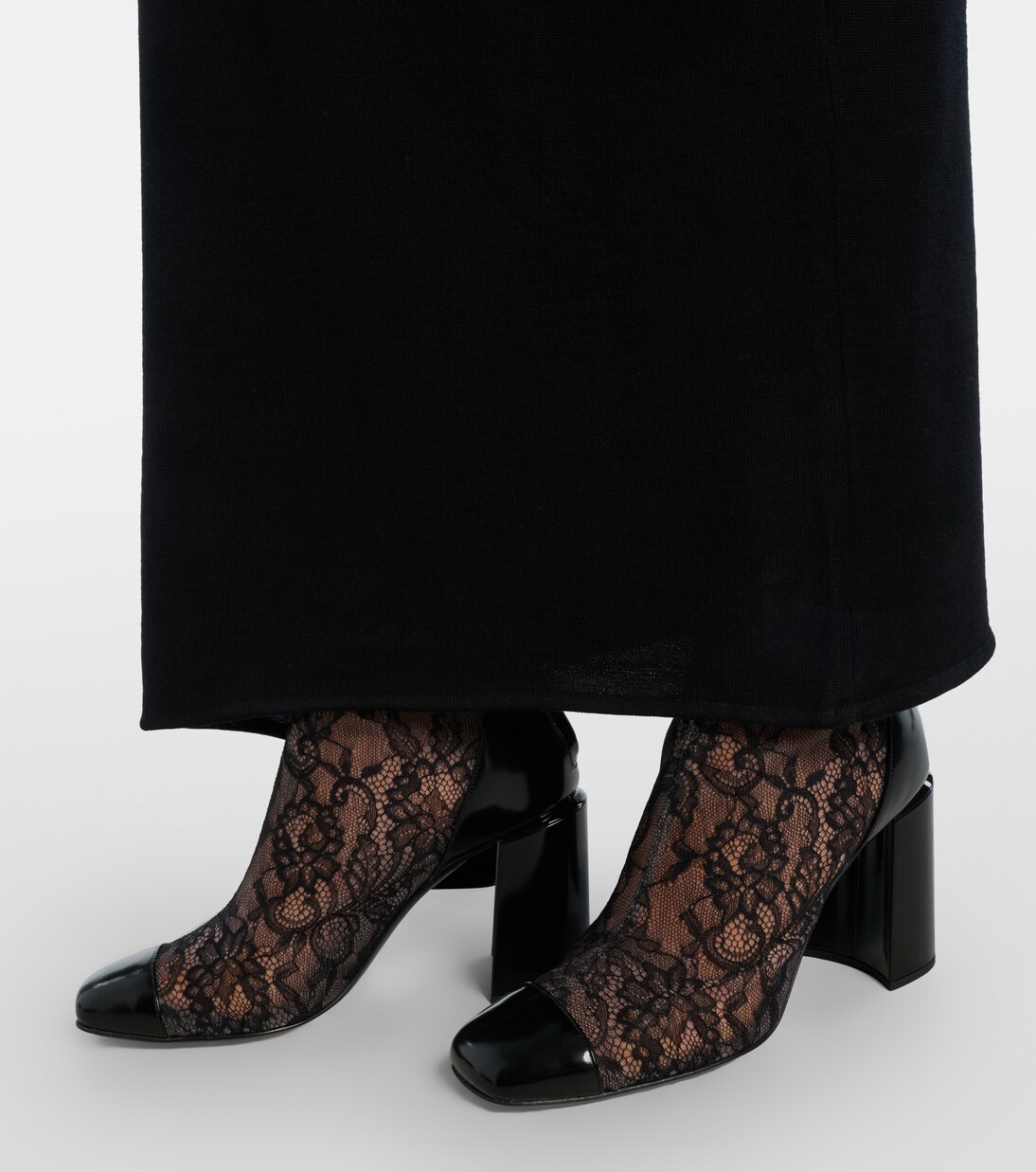 Kisu 85 leather-trimmed lace ankle boots in black - Jimmy Choo