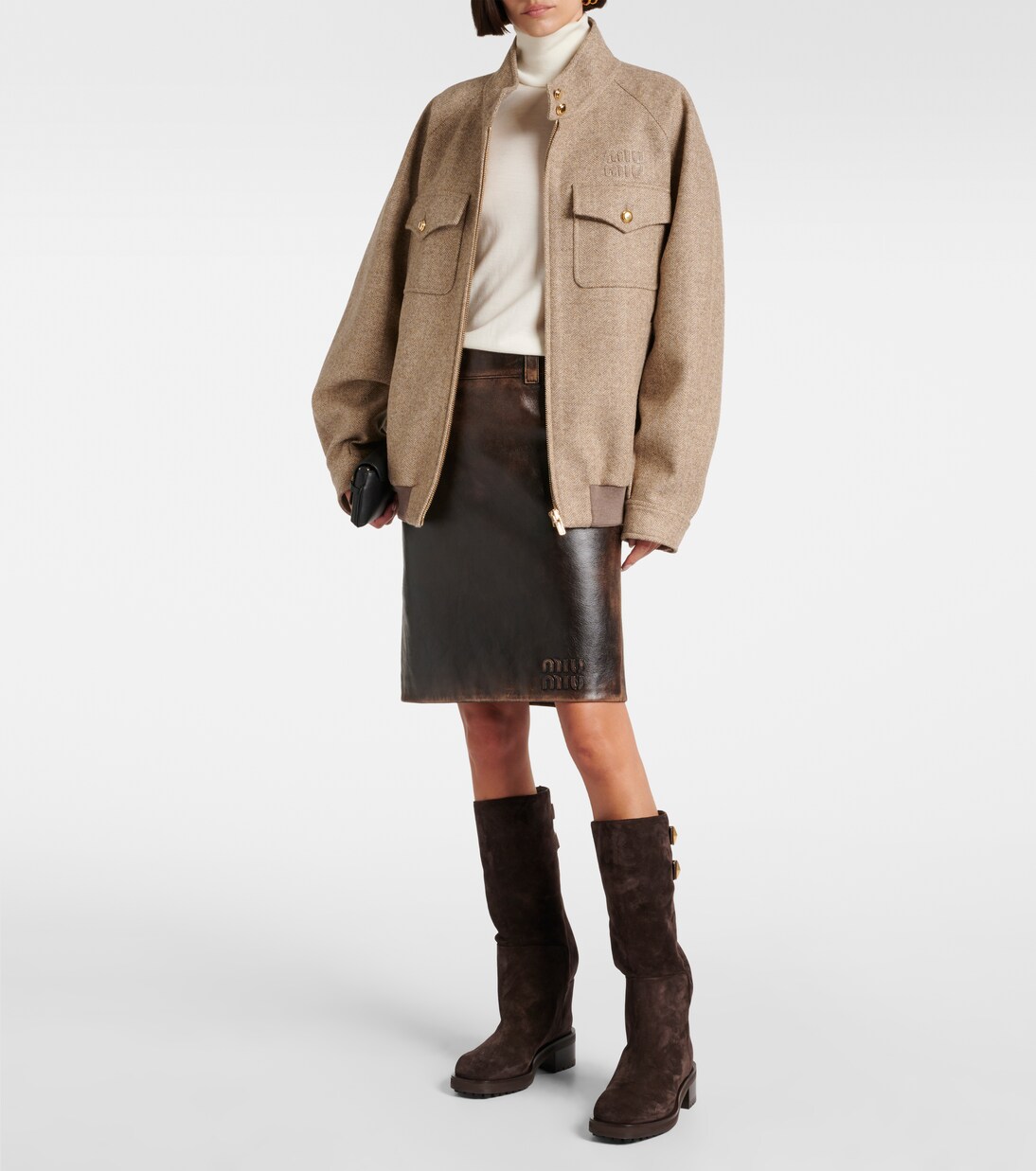 Brooklyn Kb 50 suede knee-high boots in brown - Jimmy Choo | Mytheresa