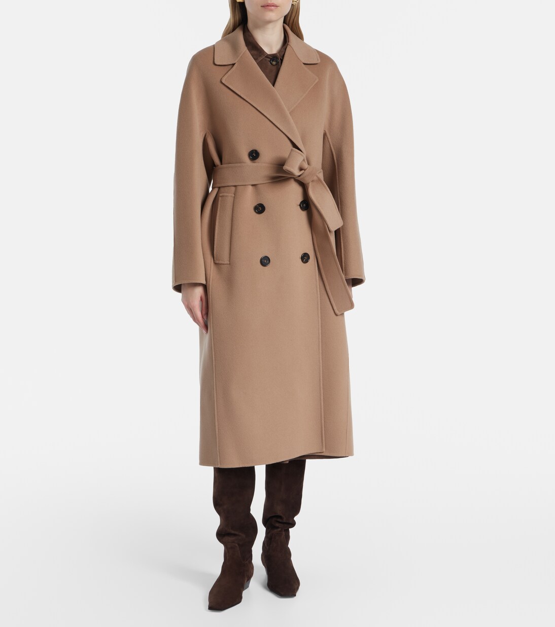 Paul double-breasted virgin wool coat in beige - S Max Mara