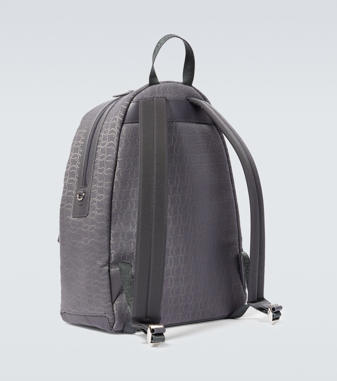 Zip N Flap logo jacquard backpack in grey - Christian Louboutin