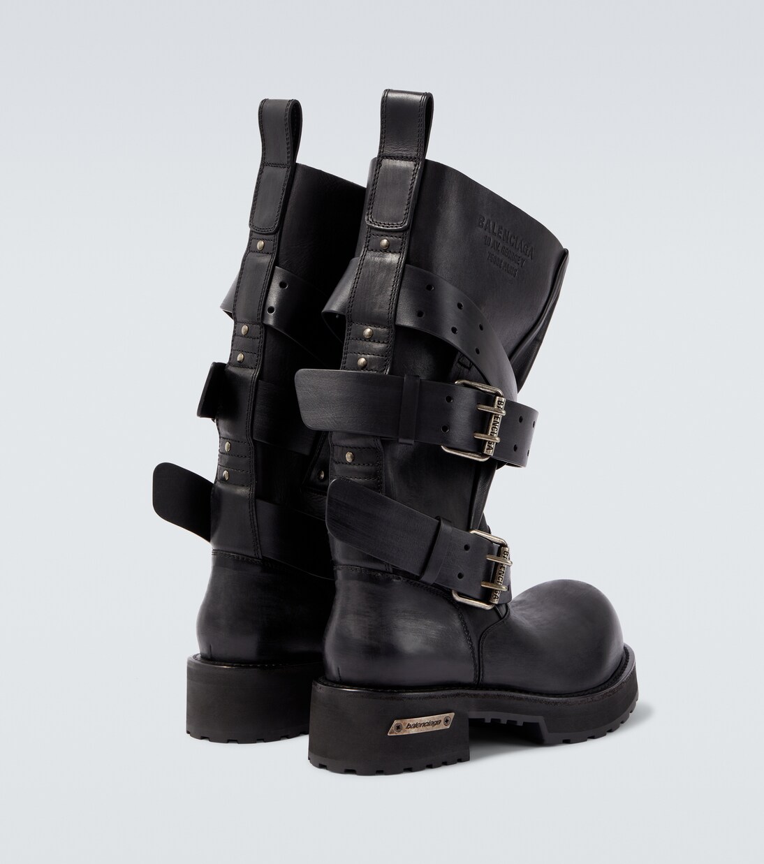 Venom leather biker boots in black - Balenciaga | Mytheresa