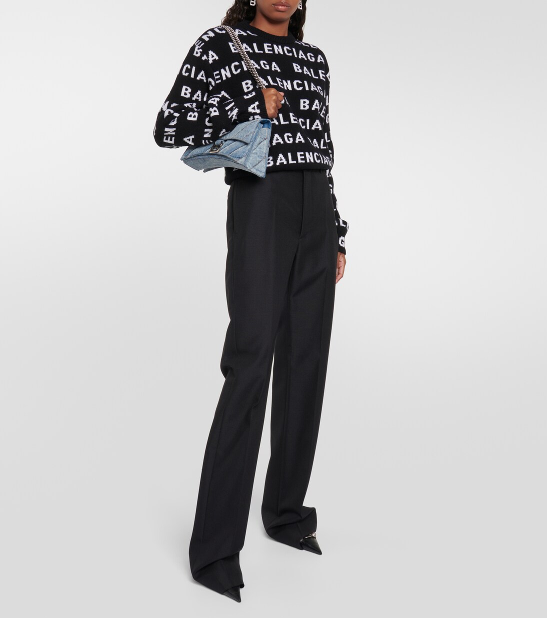 Logo wool sweater in black - Balenciaga | Mytheresa