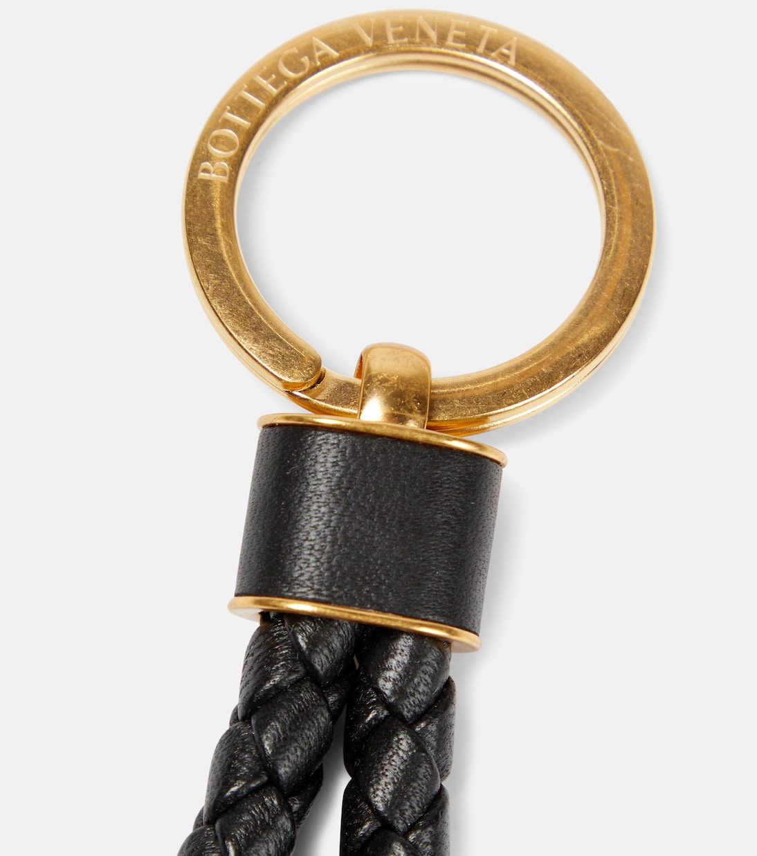 Intreccio leather keyring in black - Bottega Veneta | Mytheresa