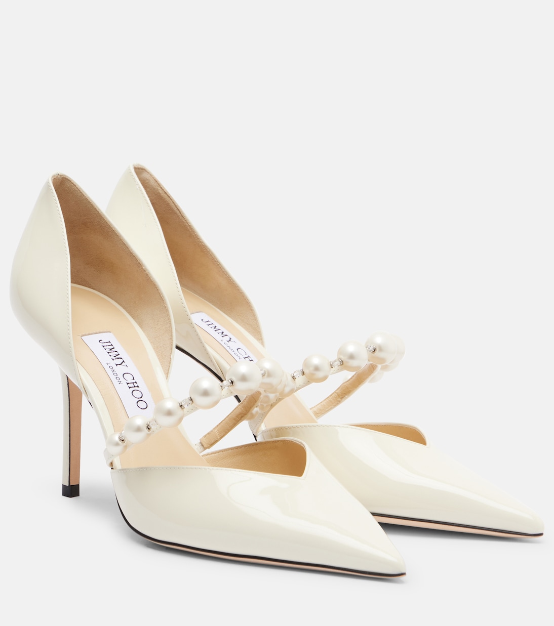 Aurelie 85 patent leather pumps in white - Jimmy Choo | Mytheresa