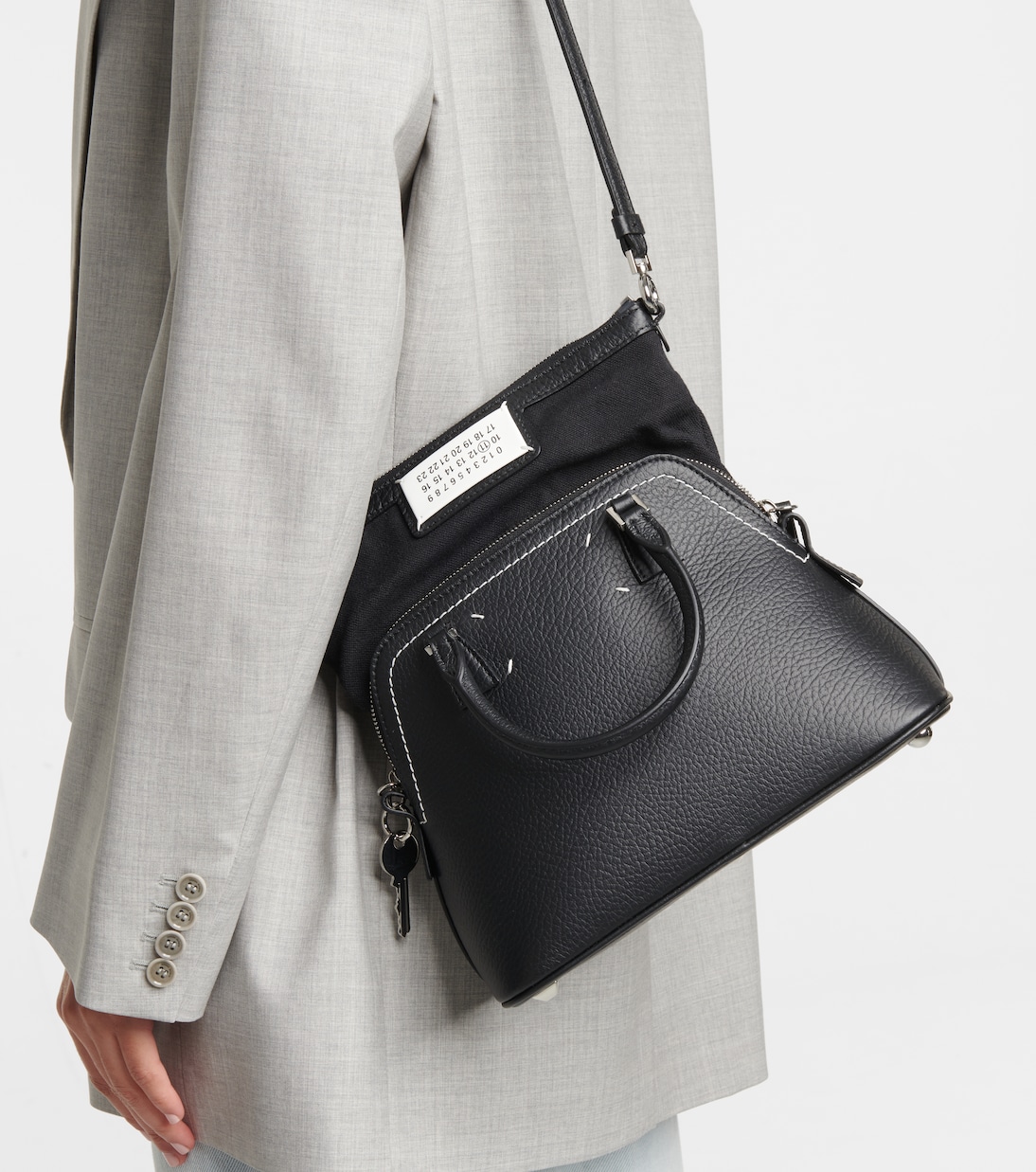 5AC Mini leather tote in black - Maison Margiela | Mytheresa