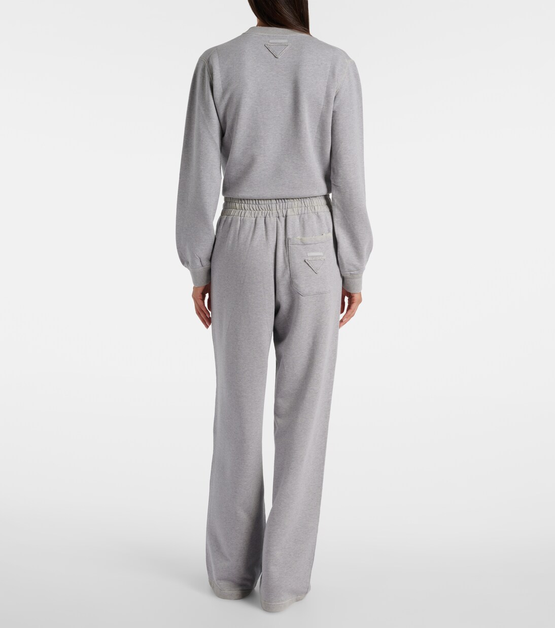 Cotton jersey sweatpants in grey - Prada | Mytheresa