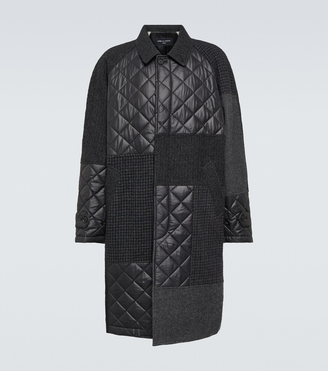 Quilted wool coat in black - Comme Des Garcons Homme | Mytheresa