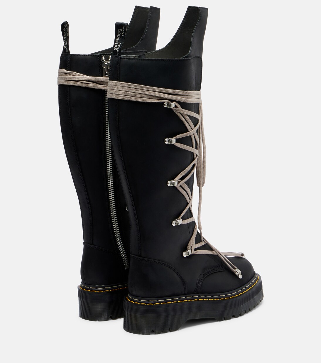 x Dr. Martens DRKSHDW 1B60 Quad Sole Pentalace knee-high boots in